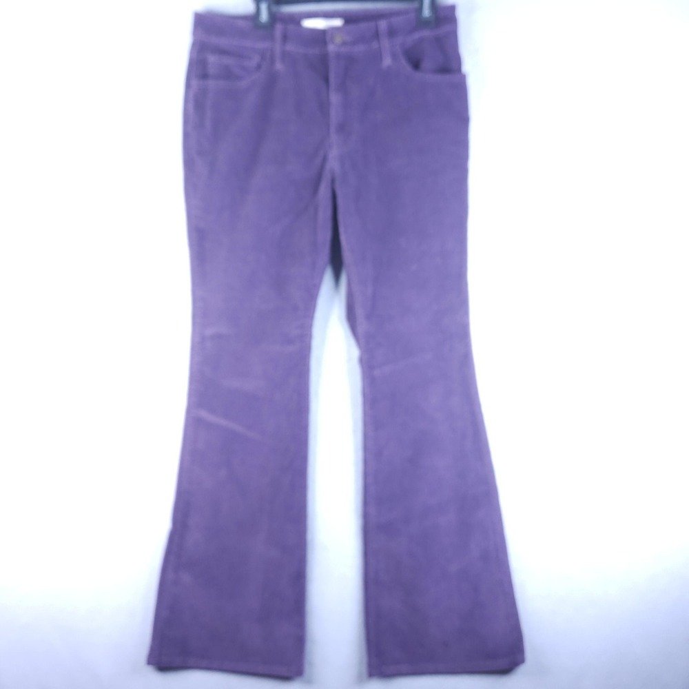 Levis 726 Flare Pants Womens 32 Purple Corduroy Stretch Casual Bell A3410-0056